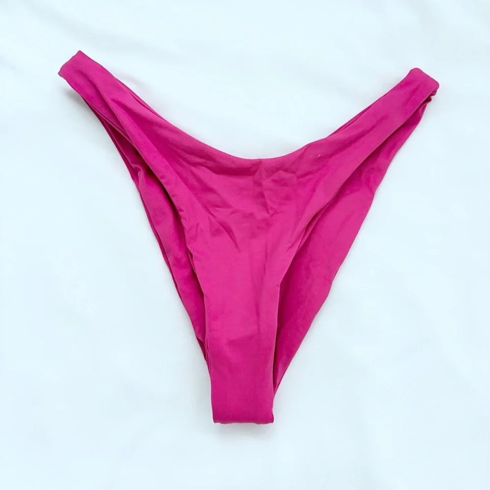 NWOT L*space hot pink Bougainvillea Cabana bikini bottom S